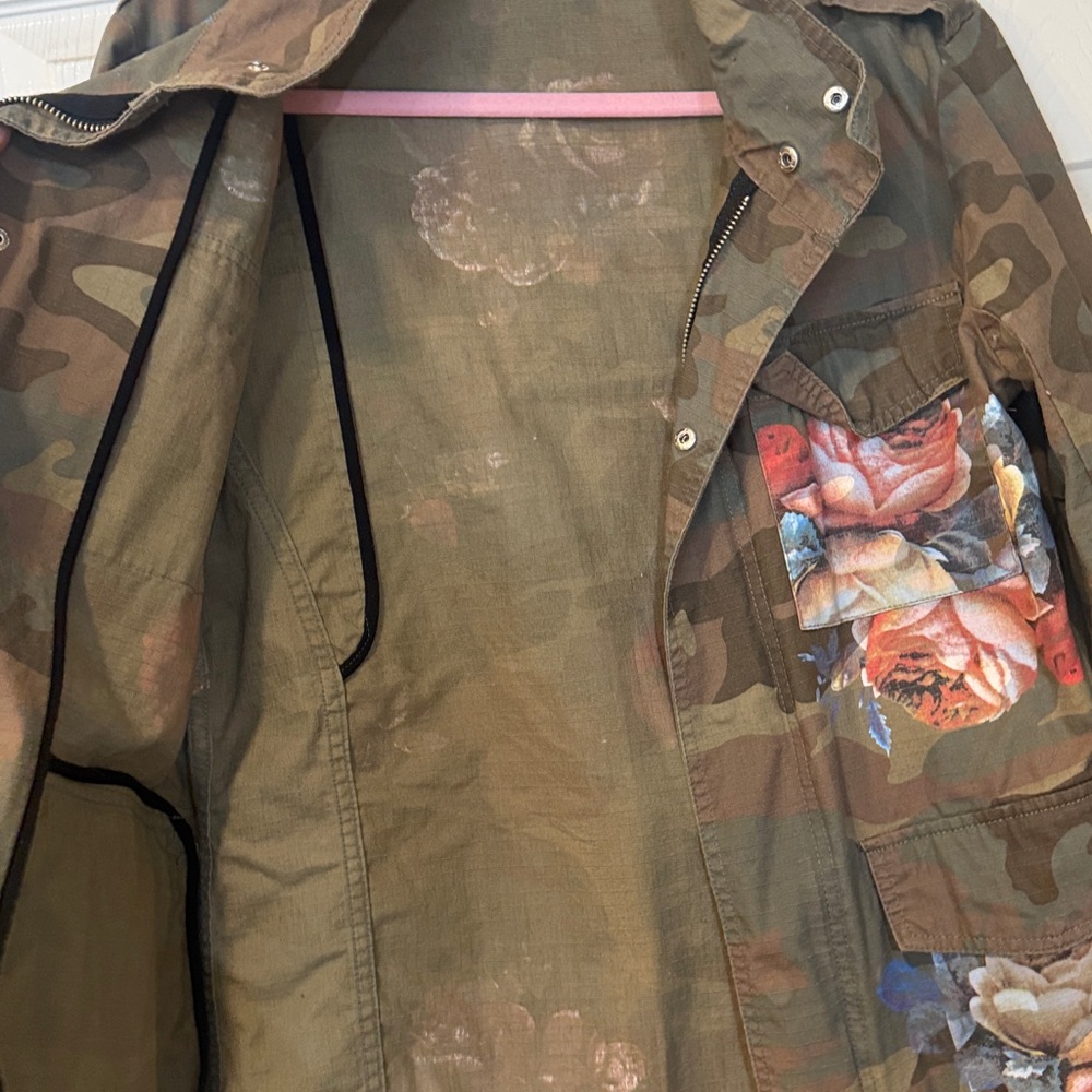 Floral print camo utility jacket - Picture 8 of 12